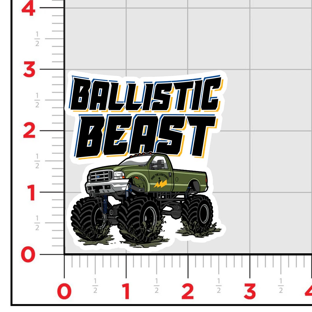 Ballistic Beast Sticker - Image 2