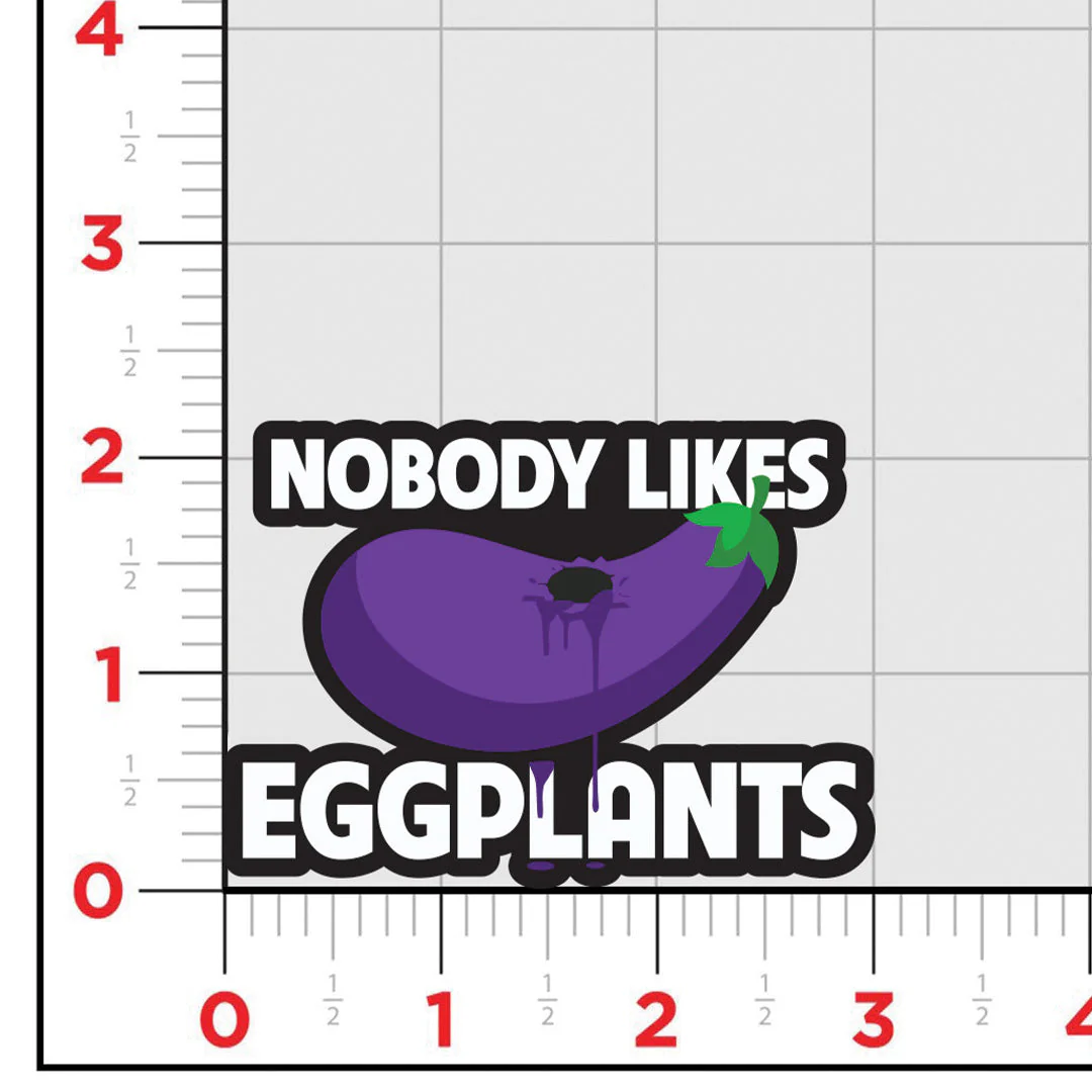 Nobody Likes Eggplants Sticker - Image 2